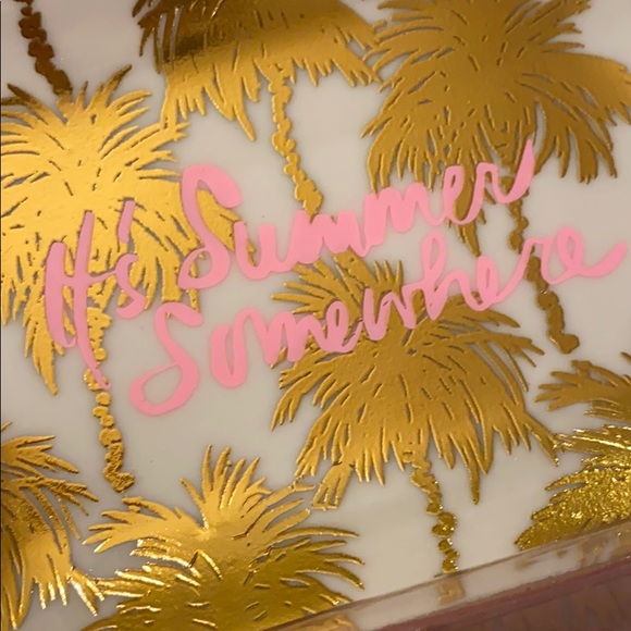 NWB 🐝 Lily Pulitzer Pink Palm Tree Trinket Tray - Picture 6 of 8